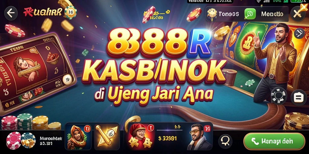 Screenshot gameplay Kasino 888R dengan grafis atraktif.