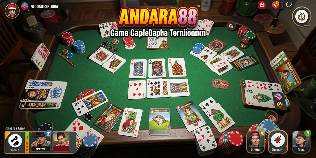 Menampilkan gameplay seru Gaple di ANDARA88.