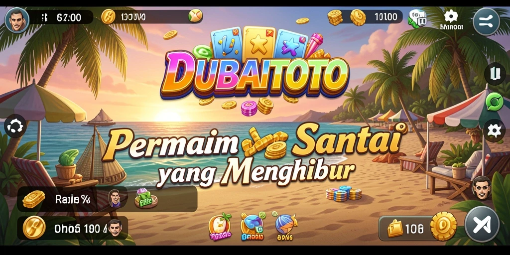 Tampilan gameplay DUBAITOTO yang ceria dan menghibur.
