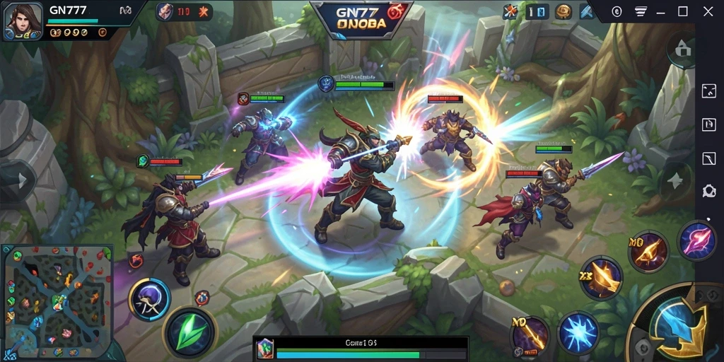 Gameplay seru di GN777 dengan aksi MOBA yang mendebarkan.