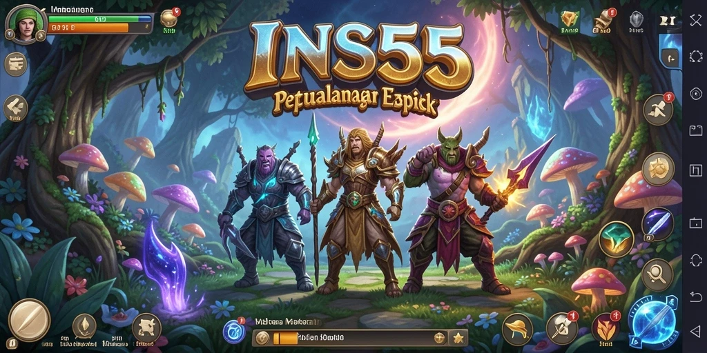 Tangkapan layar dari gameplay <strong>INS55</strong> yang menampilkan pertarungan epik.