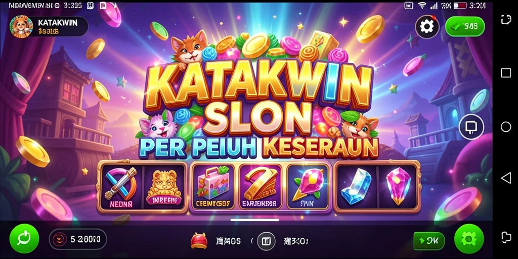 Tampilan menarik dari gameplay Slot KATAKWIN yang penuh warna.
