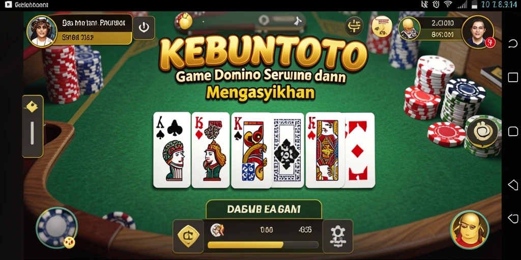 Tampilan gameplay seru KEBUNTOTO dalam permainan Domino.