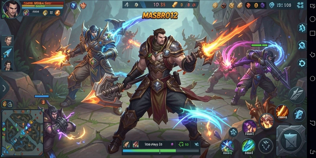 Tampilan gameplay seru di MASBRO12 dengan aksi tim yang mendebarkan.
