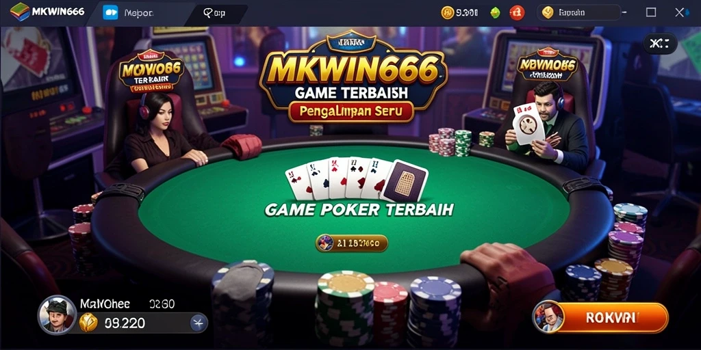 Tampilan gameplay Poker seru di MKWIN666 dengan interaksi nyata.