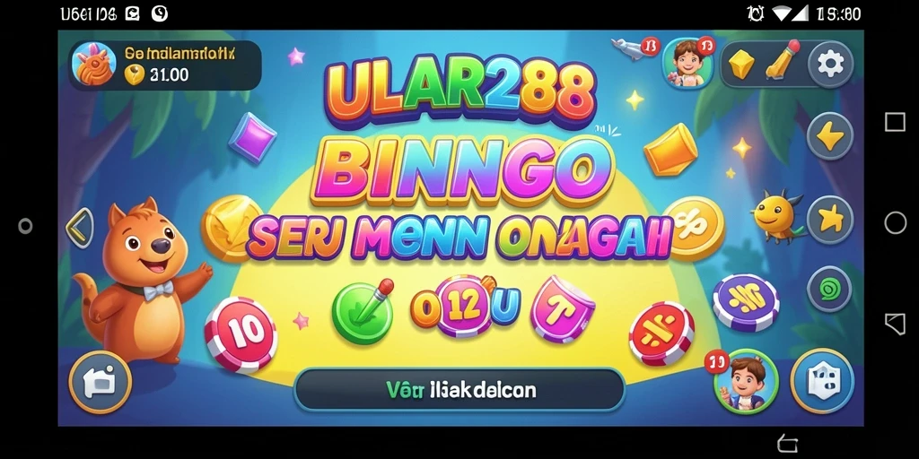 Tampilan gameplay seru dalam ULAR288 saat bermain Bingo.