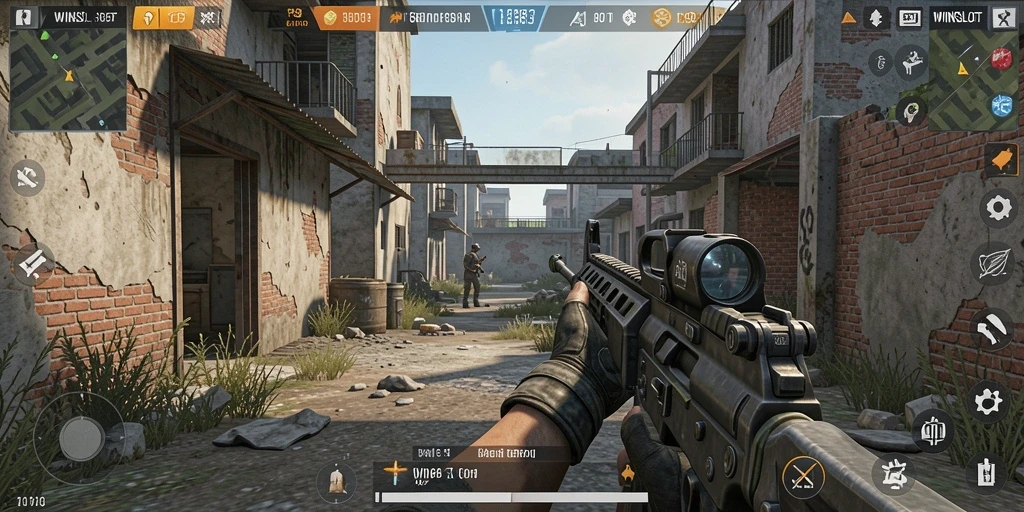 Screenshot gameplay WINSLOT menampilkan aksi pertempuran yang mendebarkan.